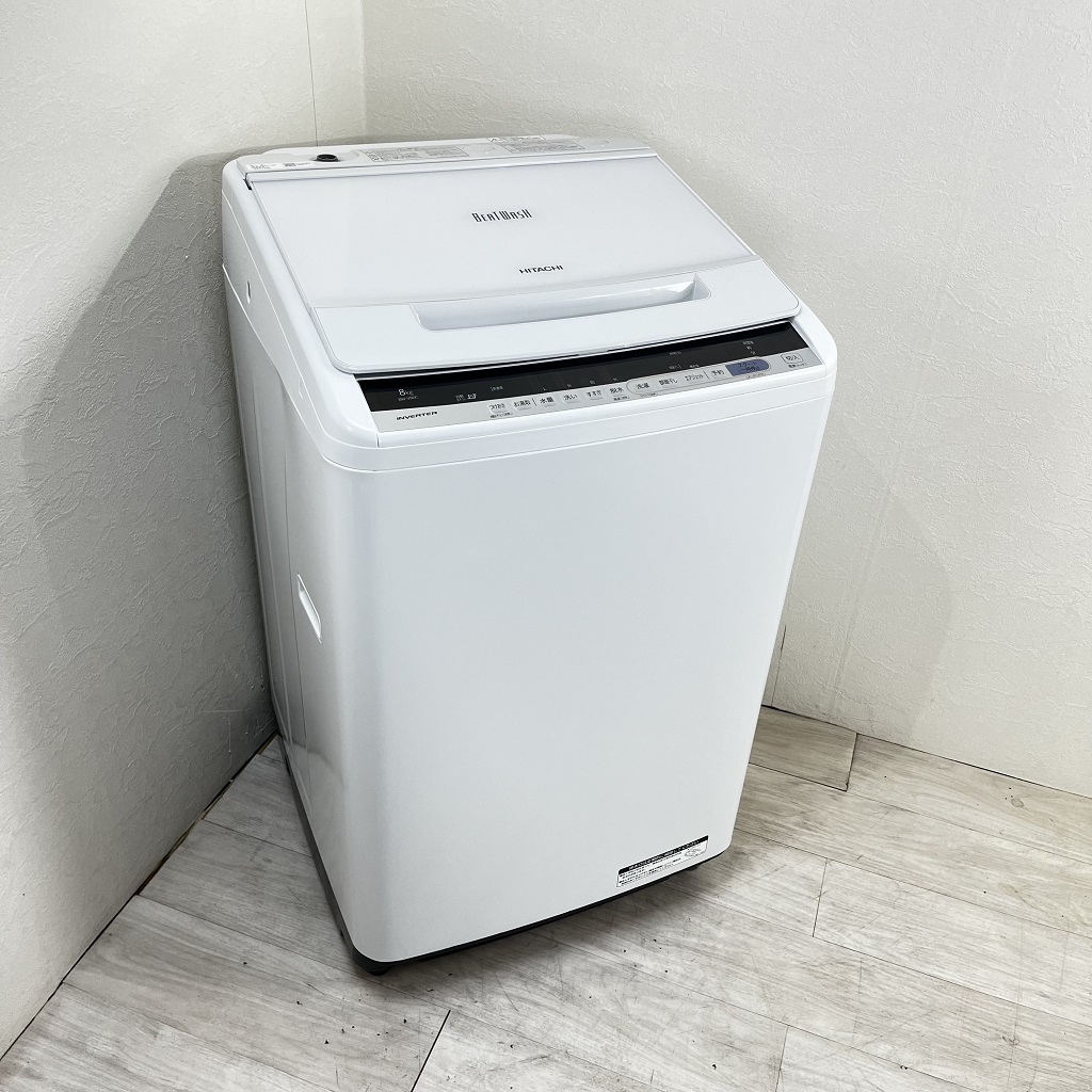 8.0kg 全自動洗濯機 ビートウォッシュ 日立 BW-V80C ホワイト まとめ
