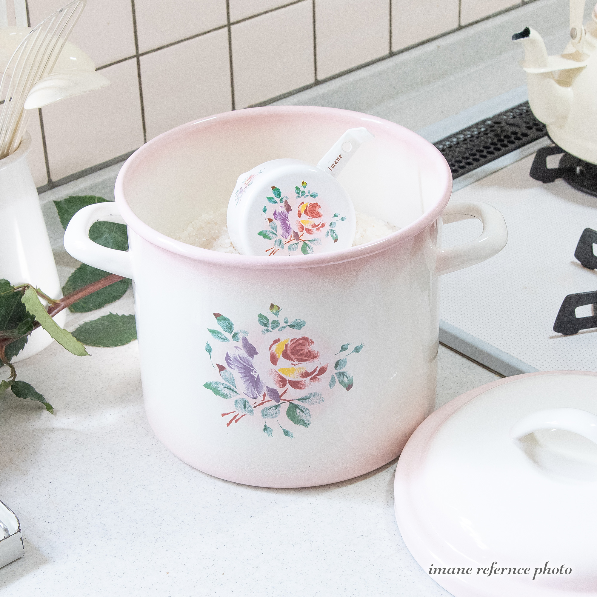 梅ばあちゃん イマンプリンセスローズブルー ホーローブレッド缶 梅