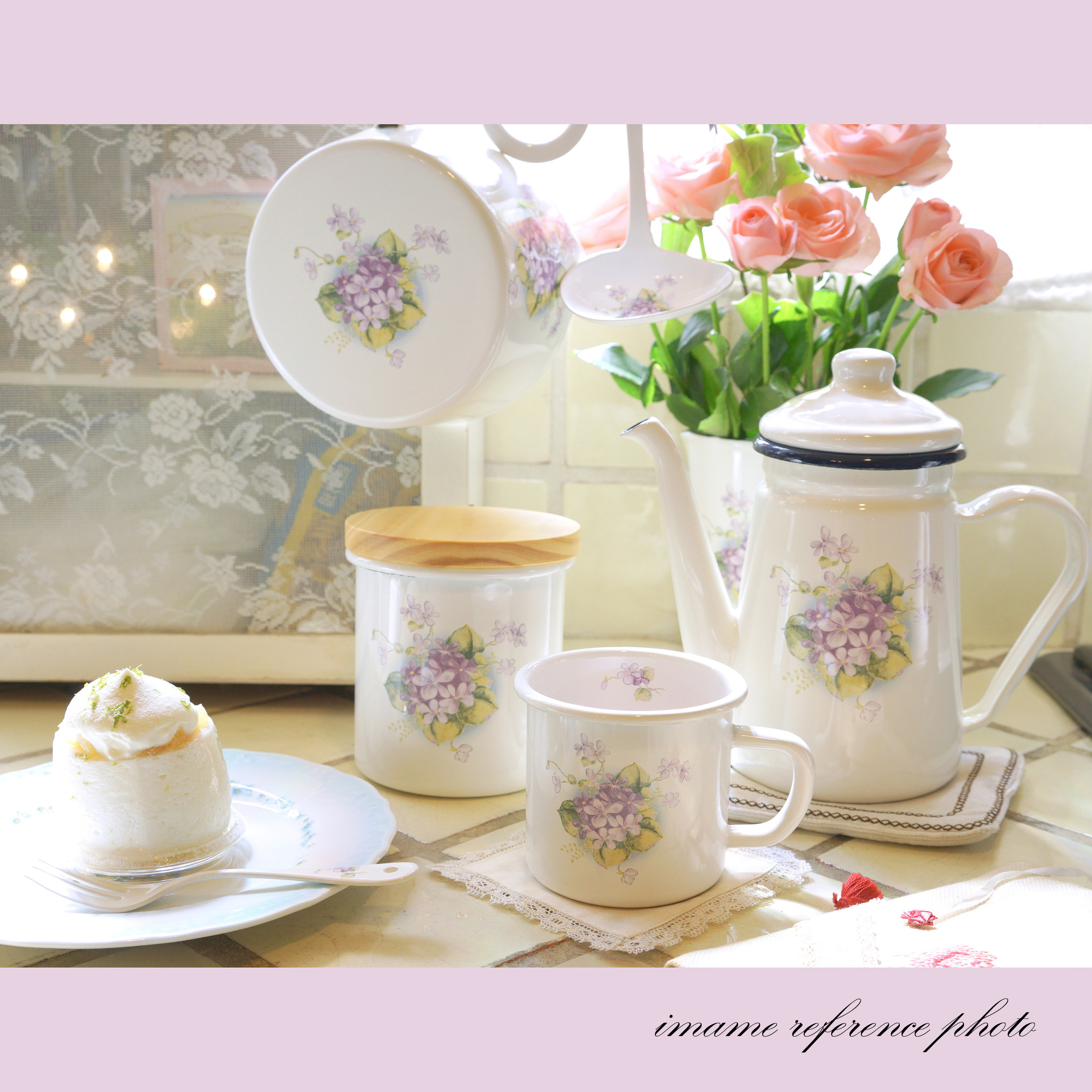 imane イマン スミレ キャニスター 3点セット SML 陶器 imane イマン