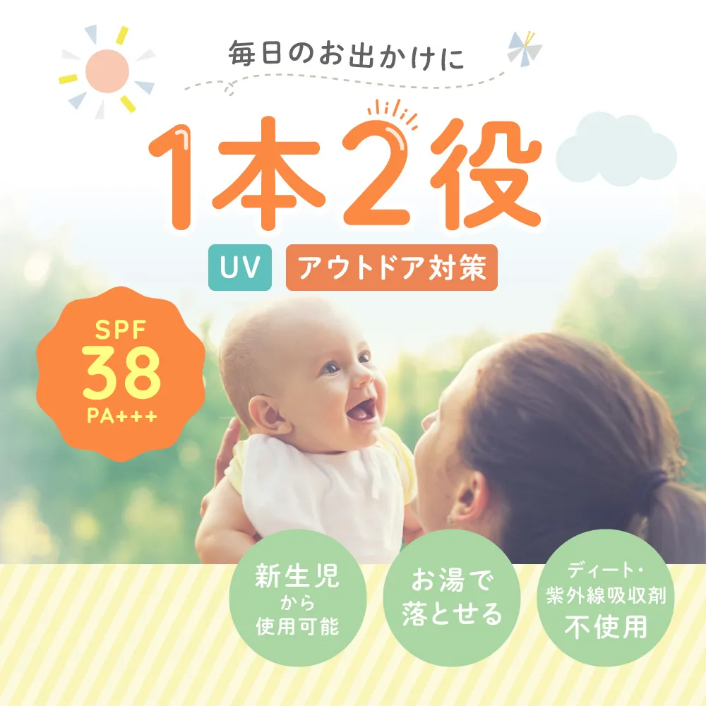 アロベビー UV&アウトドアミスト SPF38 PA+++（日焼け止め）｜【公式