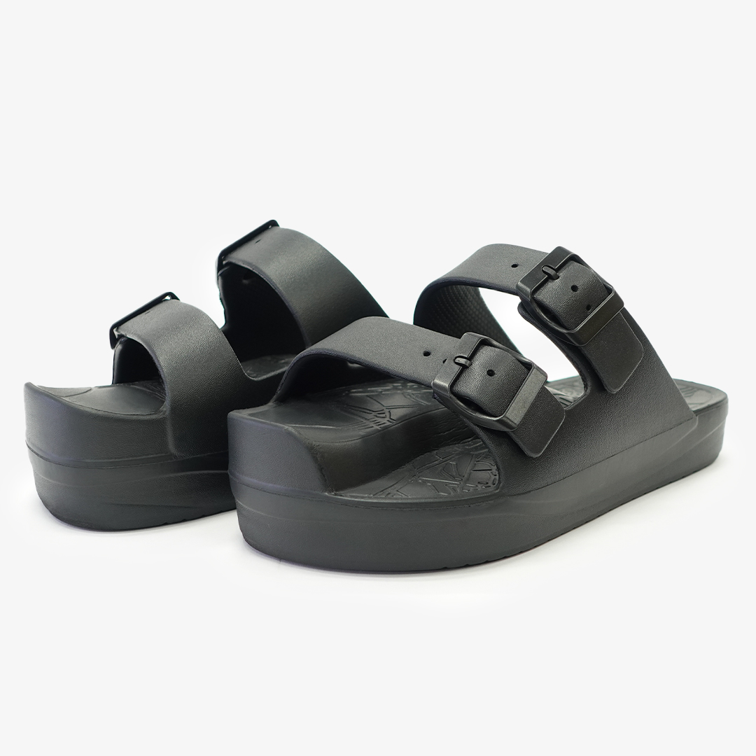 イージーサンダル ラップ ブラック | Racbaki