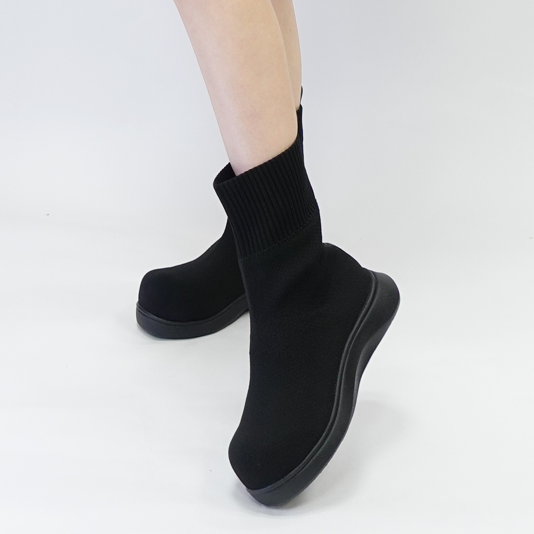 ニットブーツ ブラック | Racbaki