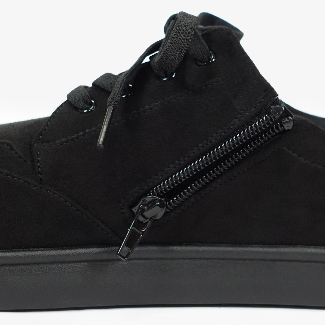 レースアップスニーカー ブラック/ブラック | Racbaki