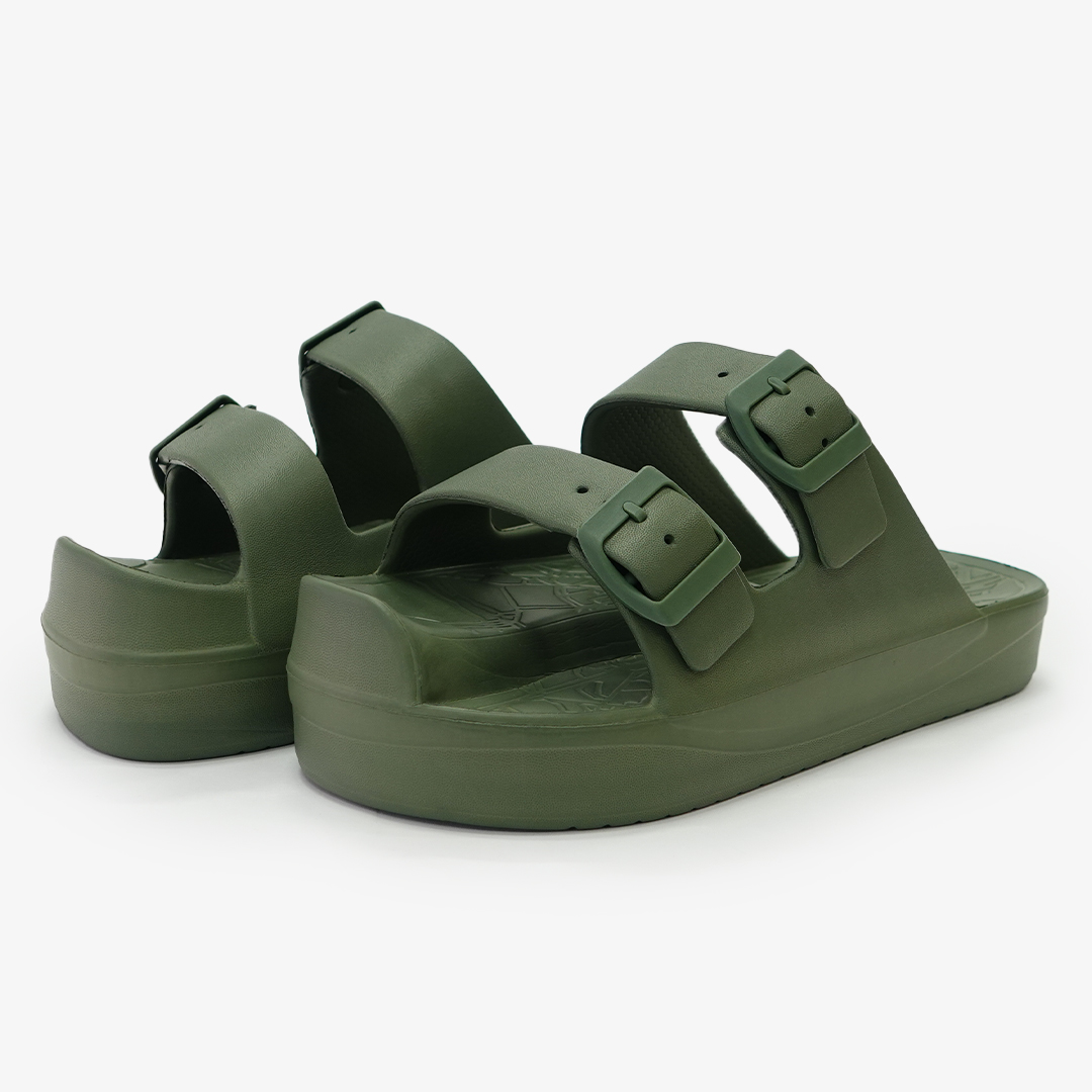 イージーサンダル ラップ カーキ | Racbaki