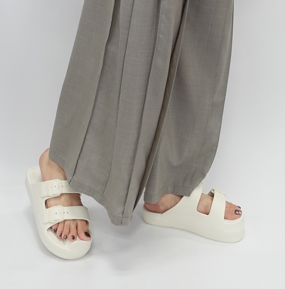 イージーサンダル ラップ ホワイト | Racbaki