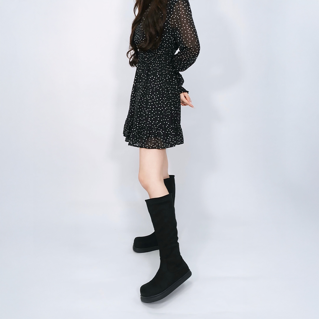 ソフトロングブーツ ブラック | Racbaki