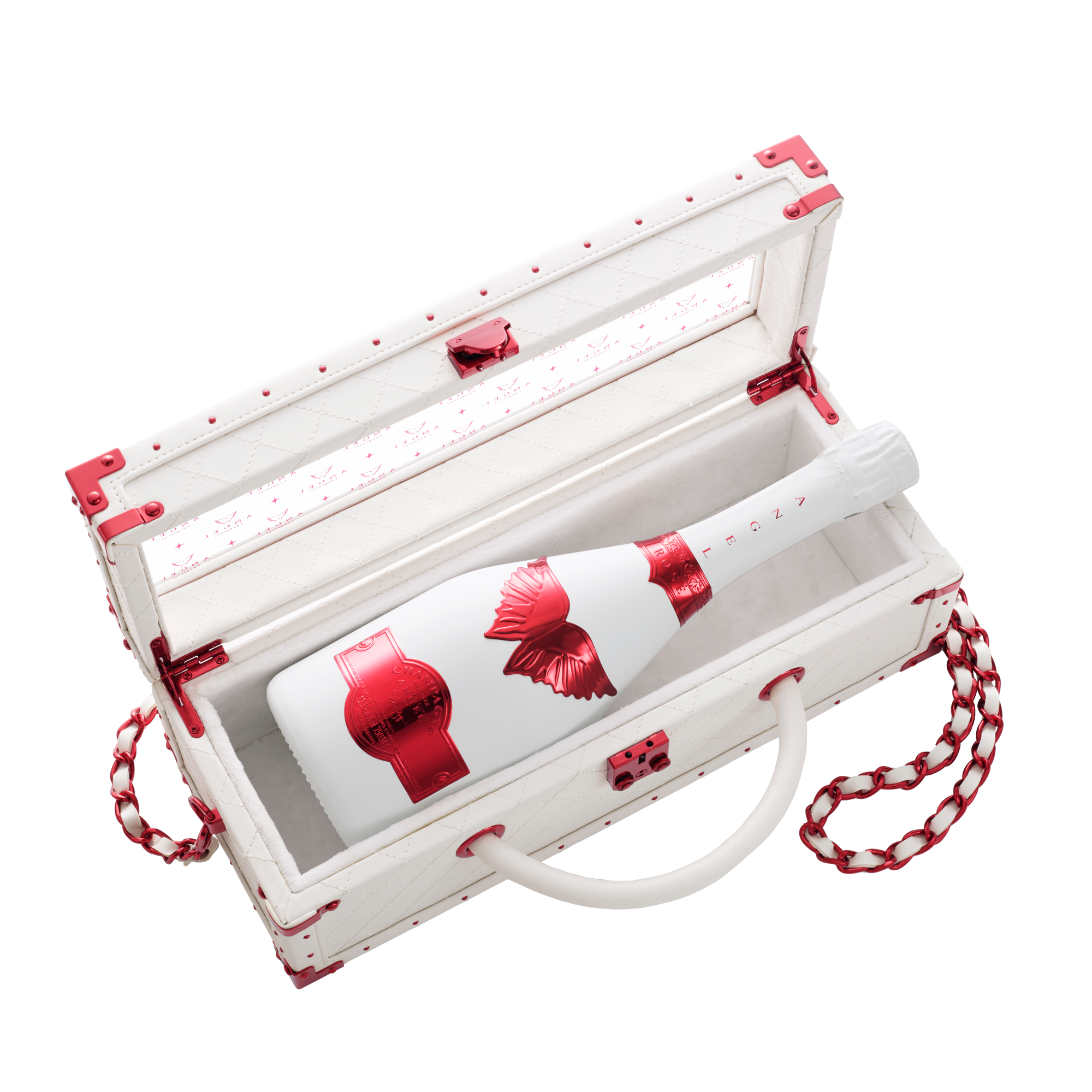 ANGEL CHAMPAGNE NV Brut Rose White Holiday Edition Red - ANGEL