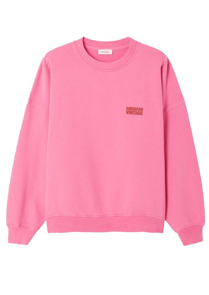 American Vintage Plizzy Cotton Sweatshirt - Vintage Navy