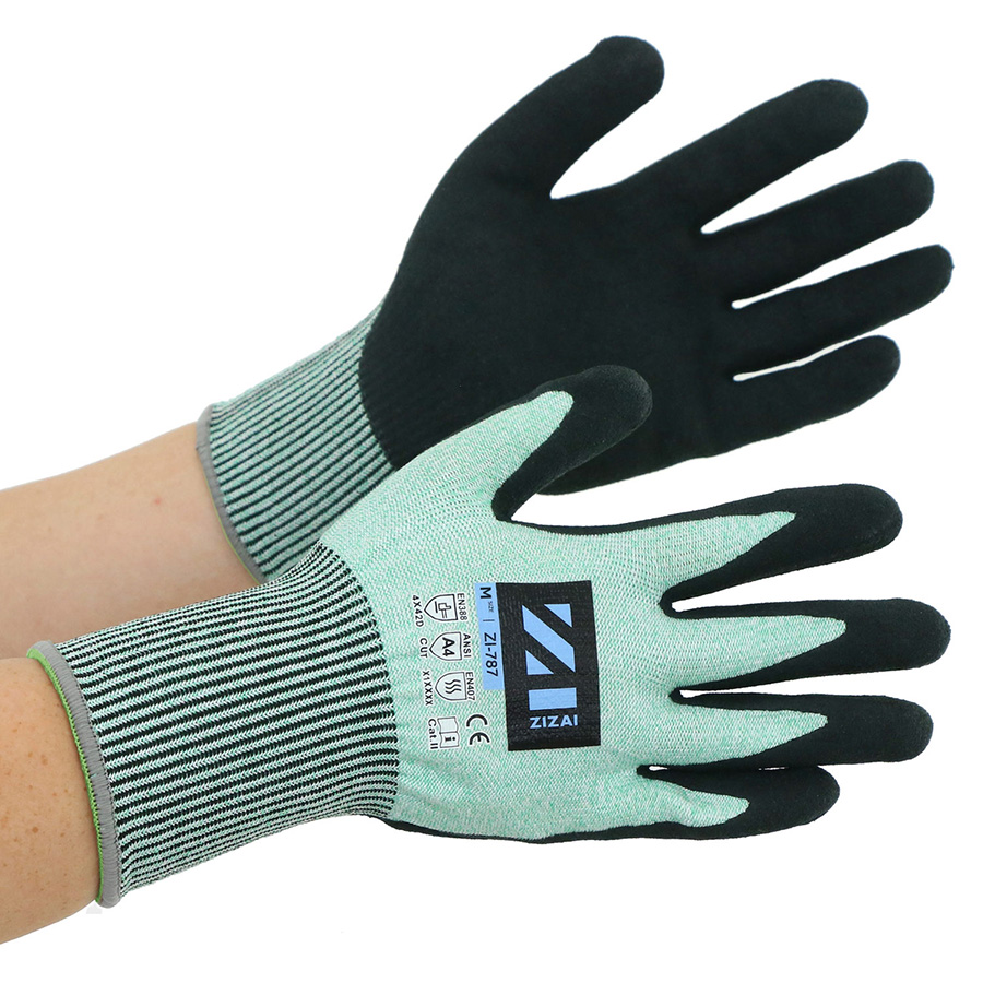 Weed 耐切創性・柔軟性手袋 ZI－787 M 10双入 | 【ミドリ