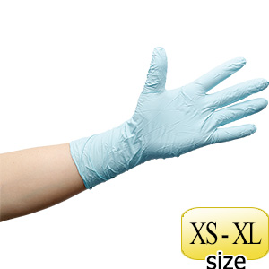ニトリルグローブ ピュアゼロHG3 ライトブルー XL／XL 3000