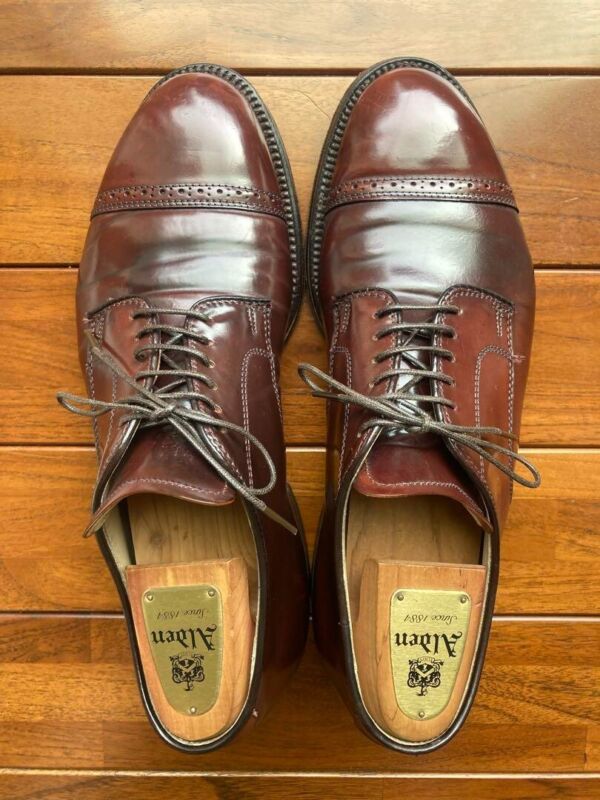 Alden 56201 Color 8 Shell Cordovan Perforated Straight Tip Blucher