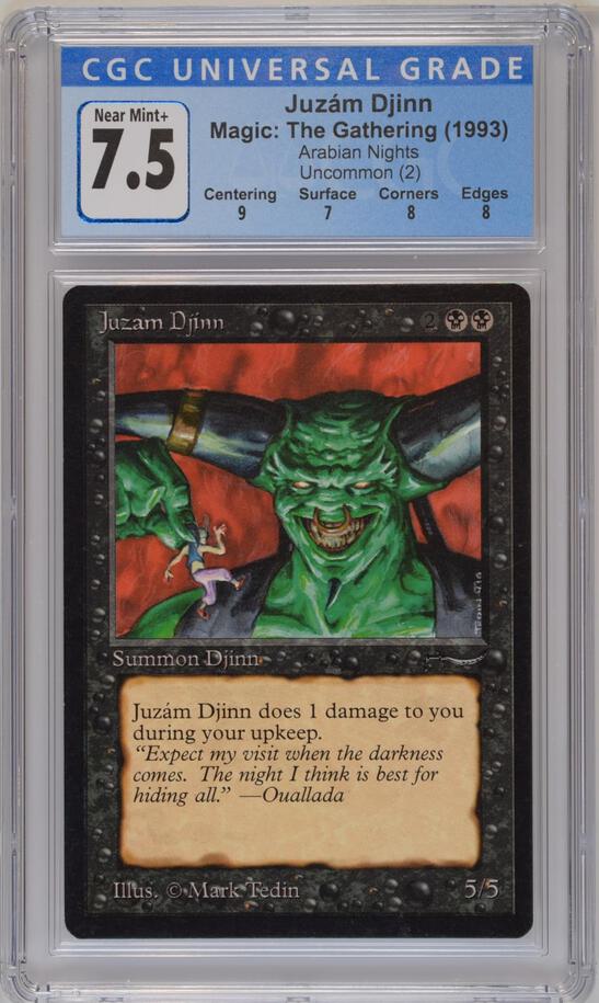 Magic: the Gathering MTG Juzam Djinn [Arabian Nights] Graded CGC