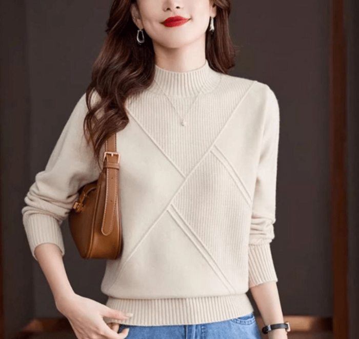 骨格ストレートラインデザインニットトップス ニット|骨格ストレート