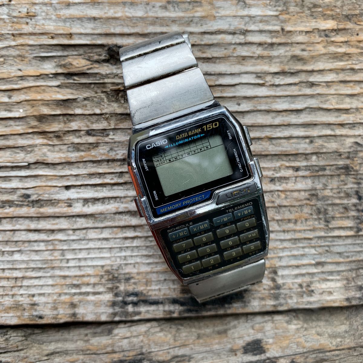 Rare Unique Mens Vintage Watch Casio Calculator Dbc-1500. Data