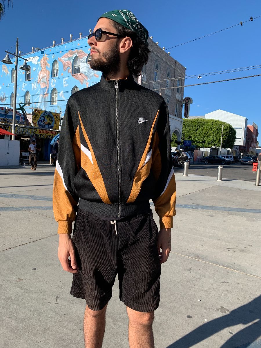 1990s Nike Colorblock Zipup Track Jacket Gray Tag | Boardwalk Vintage