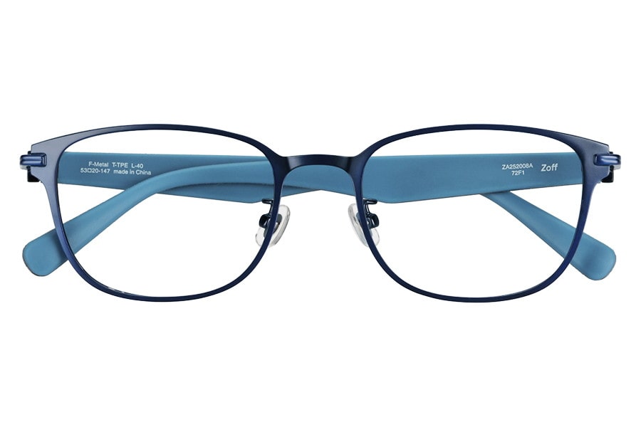 創業25周年フェア]ラバーテンプルが特徴のウエリントン型メガネ