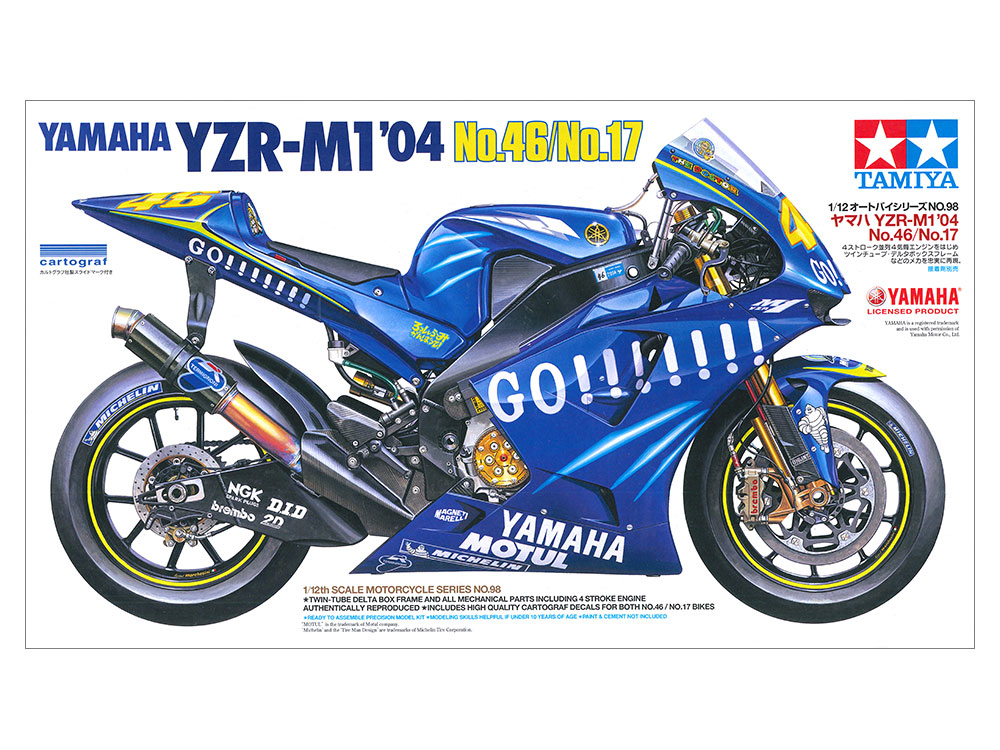 タミヤ 1/12 オートバイシリーズ ヤマハ YZR-M1'04 No.46/No.17 | タミヤ