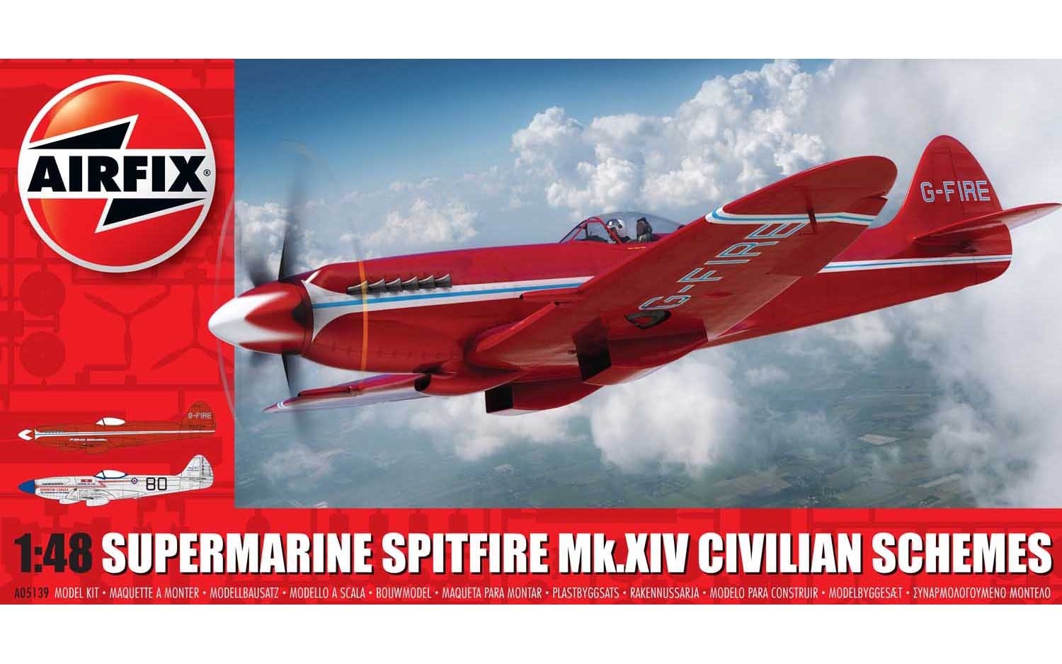A05139 Airfix | Supermarine Spitfire MkXIV Civilian Schemes