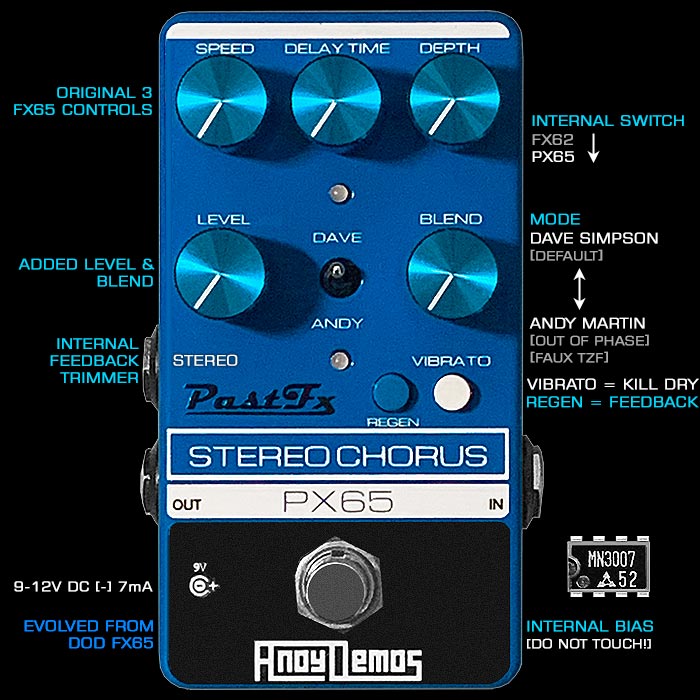 Guitar Pedal X - News - PastFX's PX65 Stereo Chorus brilliantly