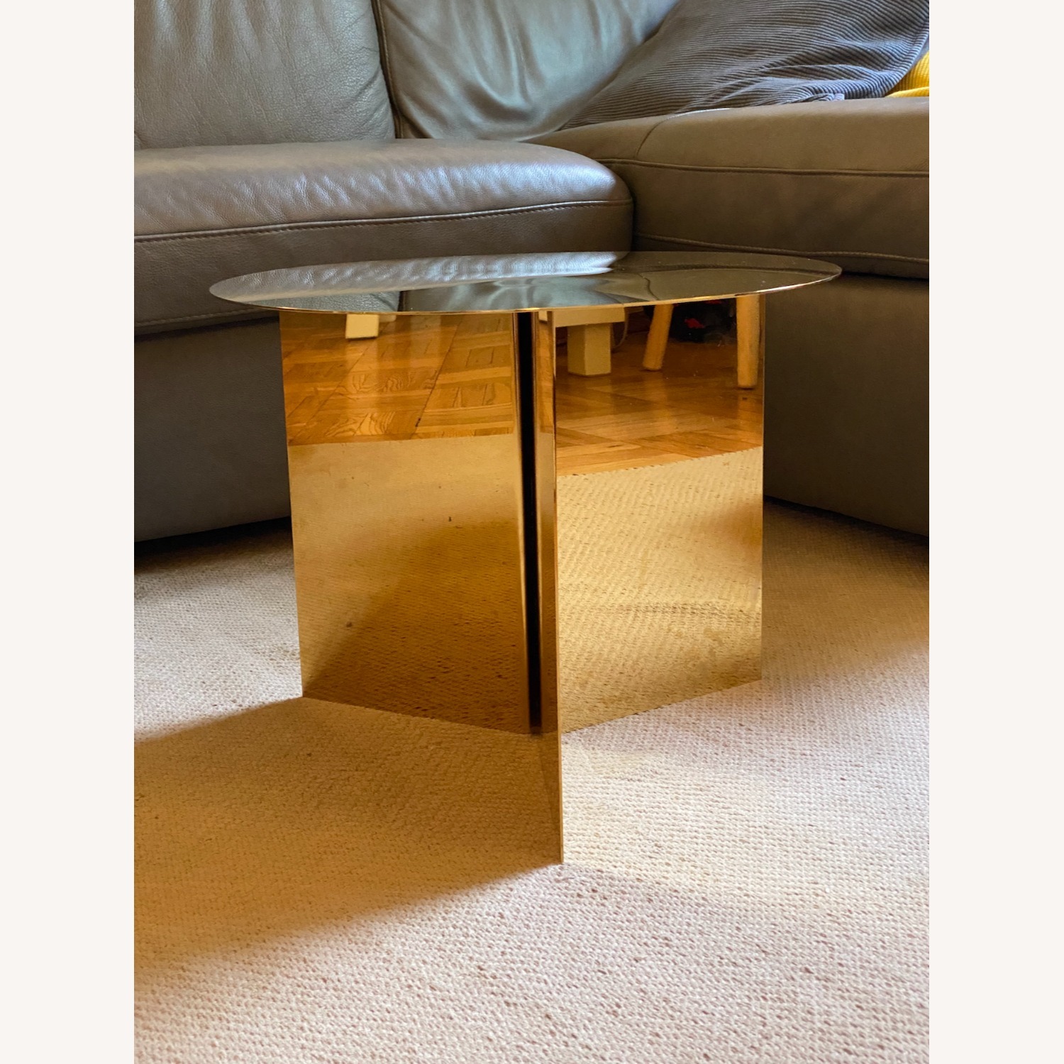 HAY Slit Table XL Gold - AptDeco