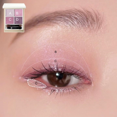 シルバー＆ピンクパールが煌めく、冬の透明感アイメイクのSTAFF REVIEW