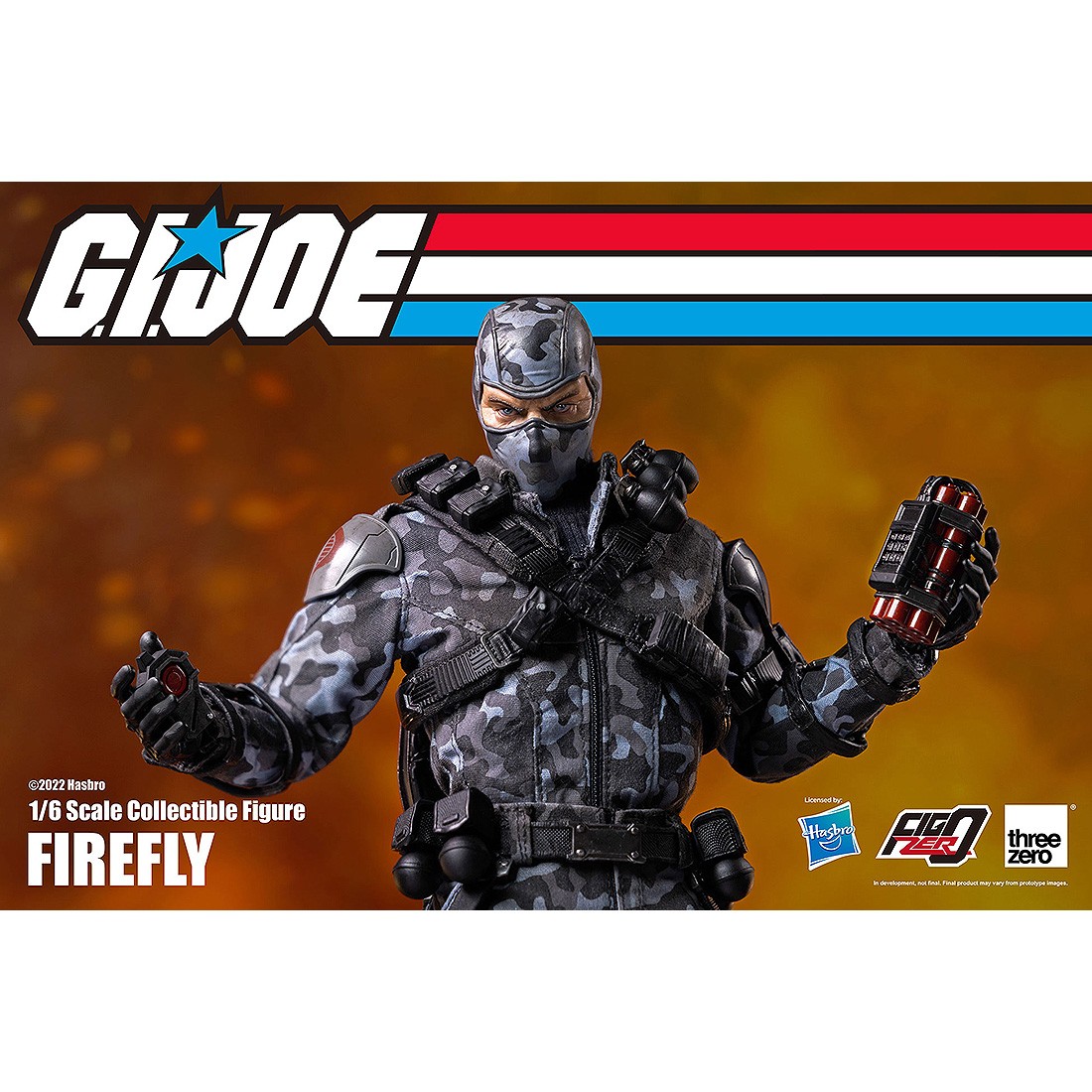 Threezero x Hasbro GI Joe FigZero Firefly 1/6 Scale Figure gray