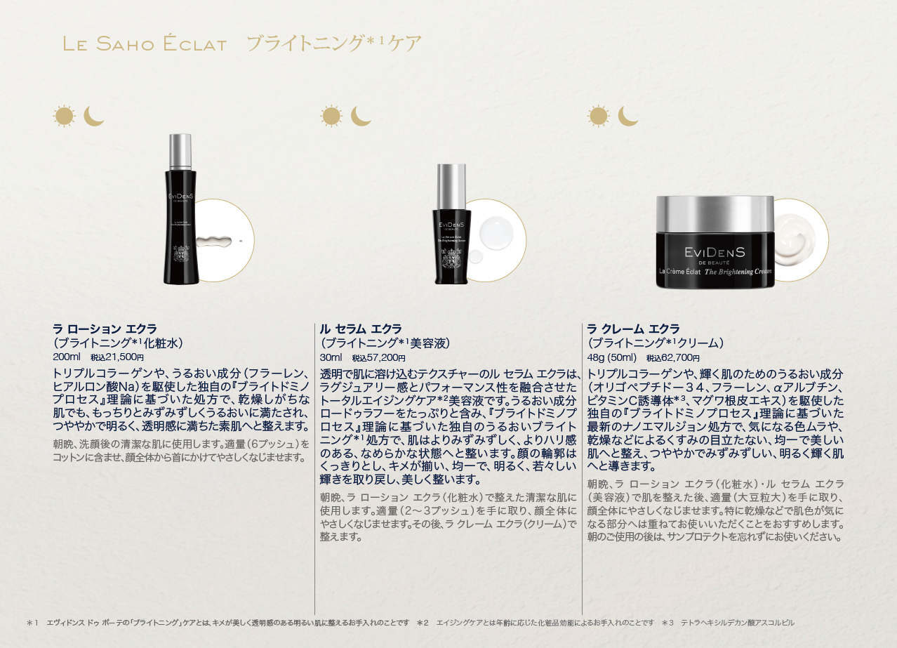 エヴィドンス ドゥ ボーテ パンフレット