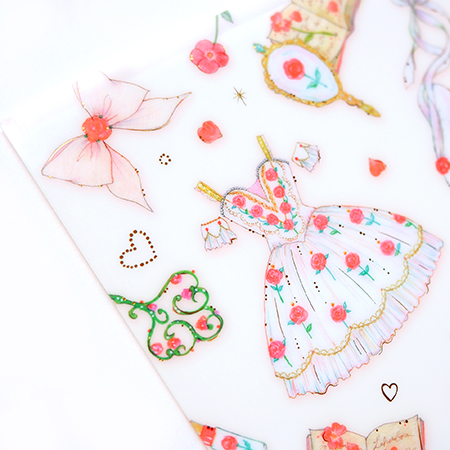 バレエ・ダンス用品のミルバ / CF15673 クリアファイルA4 3ポケット