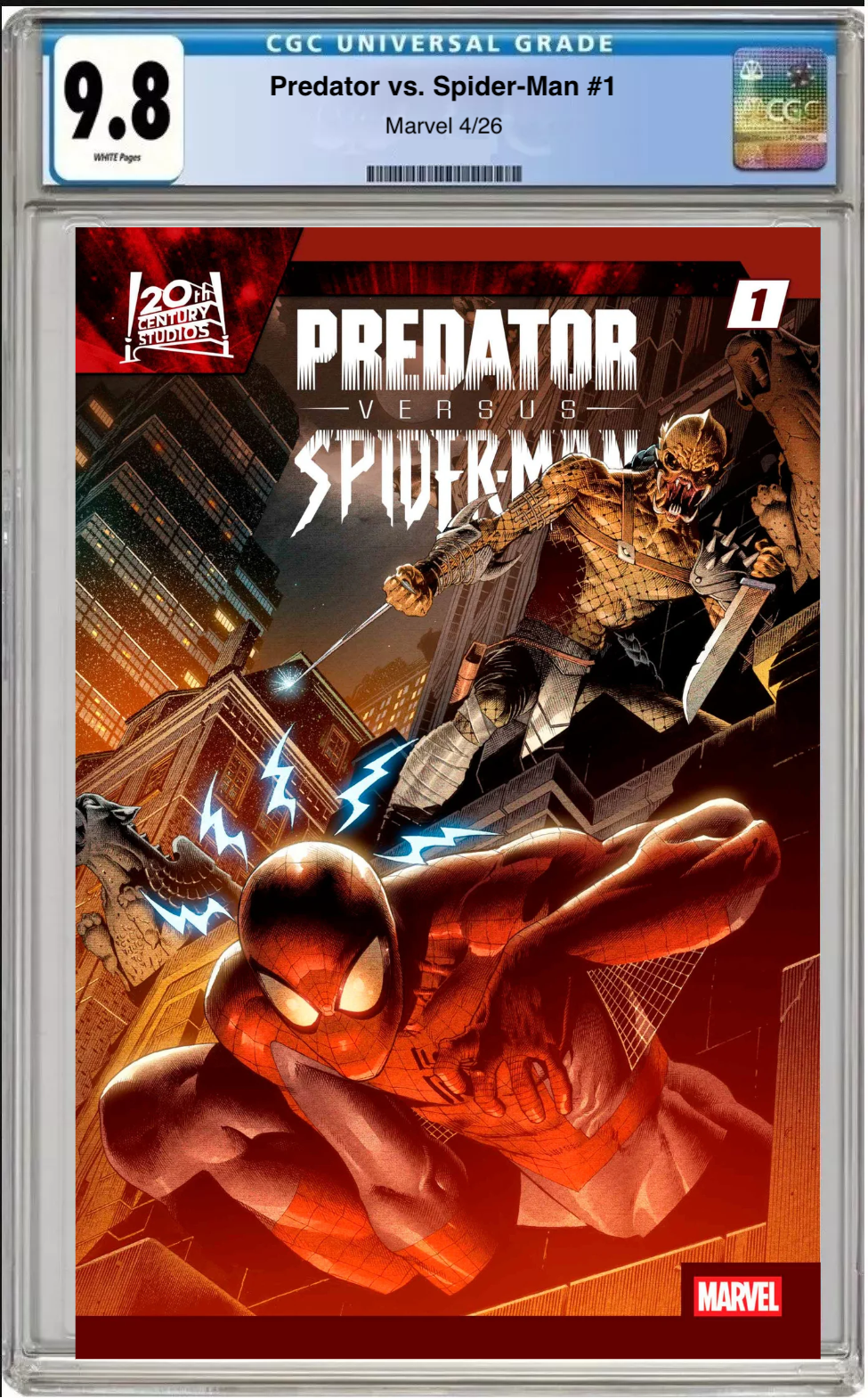 Predator vs. Spider-Man #1 CGC Graded 9.8 - Main Cover - Dad's