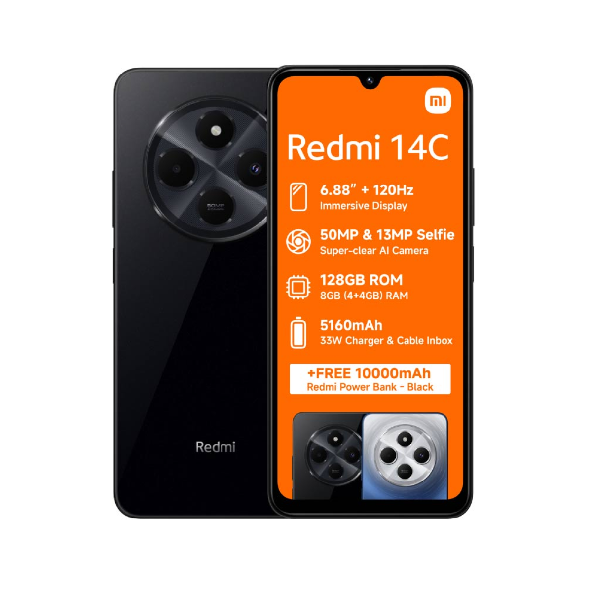 Buy Xiaomi Redmi 14C 4G Dual Sim 4GB RAM 128GB Black 58564 – Dakauf