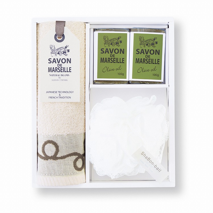 サヴォンドマルセイユ オリーブソープ&タオルセット | ハーモニック