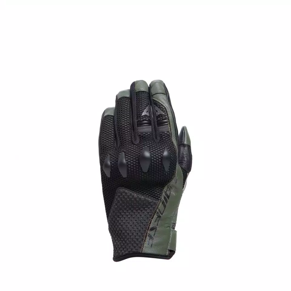 KARAKUM ERGO-TEK - MEN'S MOTORCYCLE TEXTILE GLOVES | BLACK/ARMY