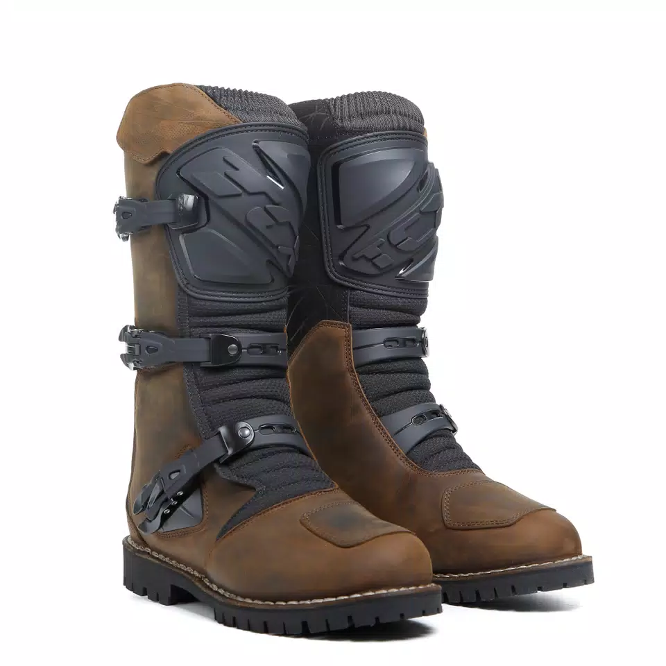 DRIFTER WP MEN'S WATERPROOF MOTORCYCLE TOURING BOOTS - DARK BROWN