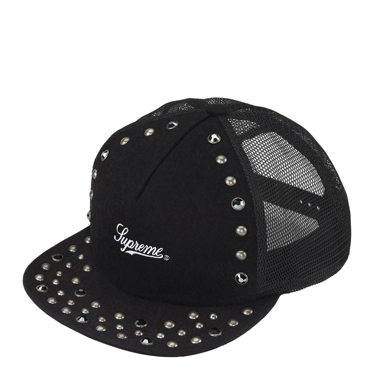 Supreme x B.B. Simon Studded Mesh Back 5-Panel Black