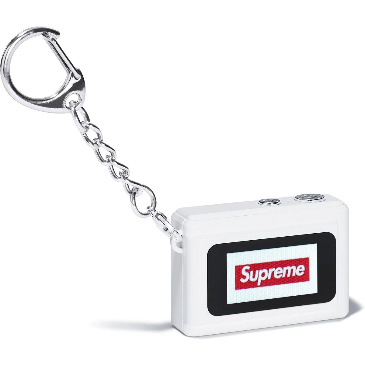 Supreme Digital Camera Keychain White