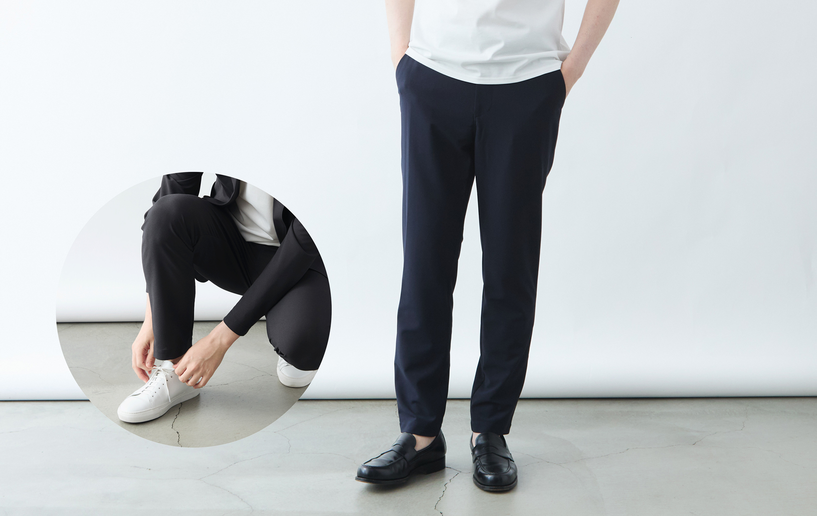 Summer Lover ウォッシャブルパンツ/ネイビー | Factelier (ファクトリエ)