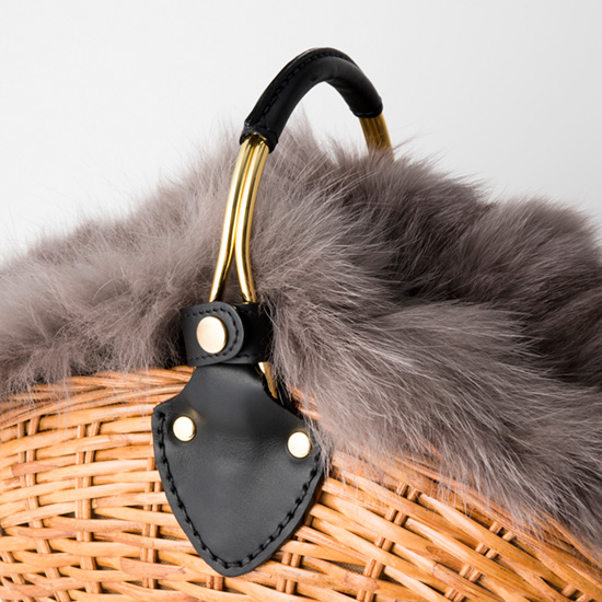 VIOLAd'ORO]VOLPE フォックスファー付きかごバッグ | KOBUNSHA SELECT