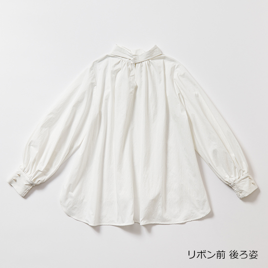 優待価格[THREE SQUARE]スタンドカラー2WAYリボンブラウス | KOBUNSHA