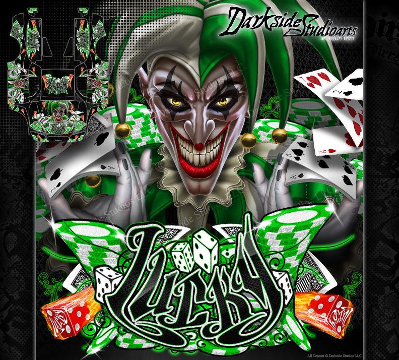 Lucky' Joker Themed Graphics Wrap Kit Fits Losi 5Ive-T Lexan Body