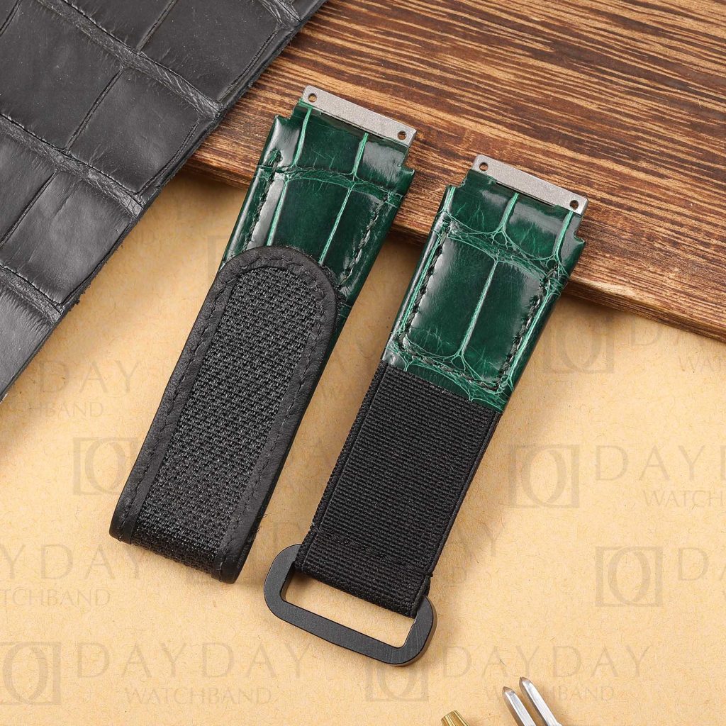Custom Alligator Leather Velcro Strap For Richard Mille RM Watches