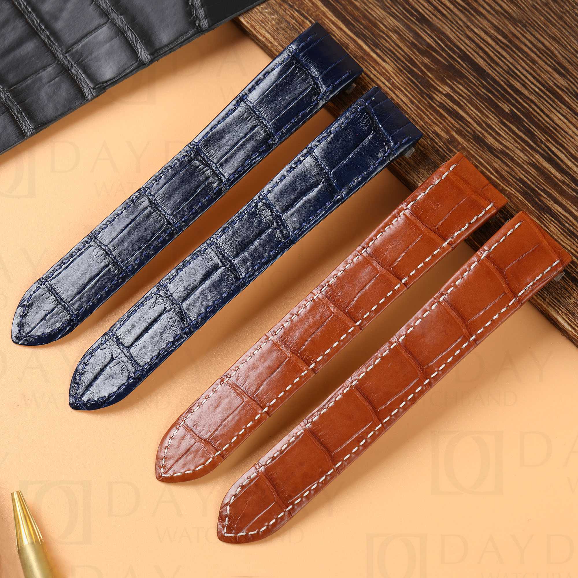 Custom Alligator Straps For Cartier Roadster | DAYDAYWATCHBAN