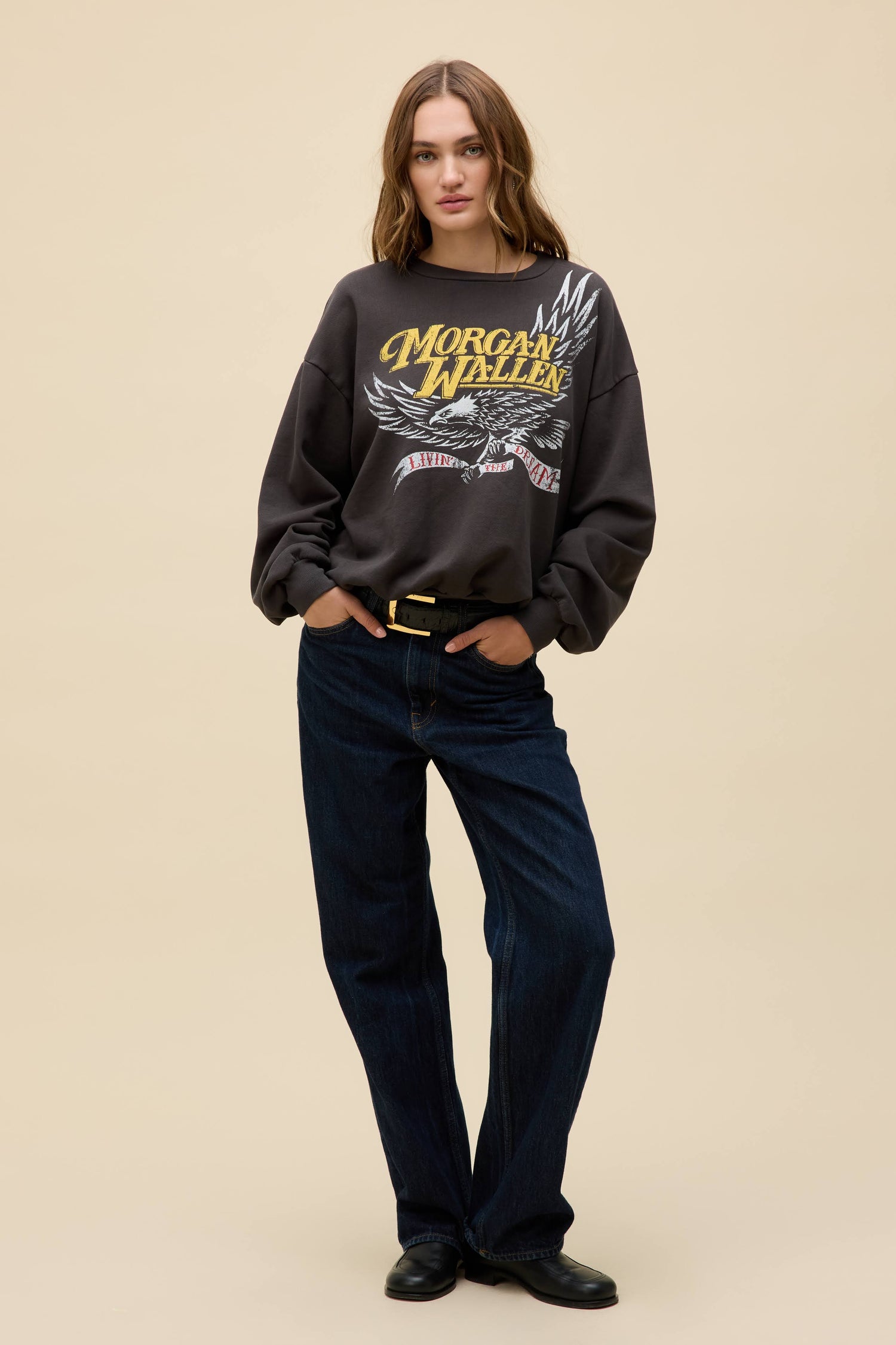 Morgan Wallen Classic Eagle Oversized Crew Sweatshirt | Daydreamer