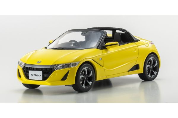 京商 ミニカー | 販売終了: SAMURAI 1/18 Honda S660 α Yellow [No