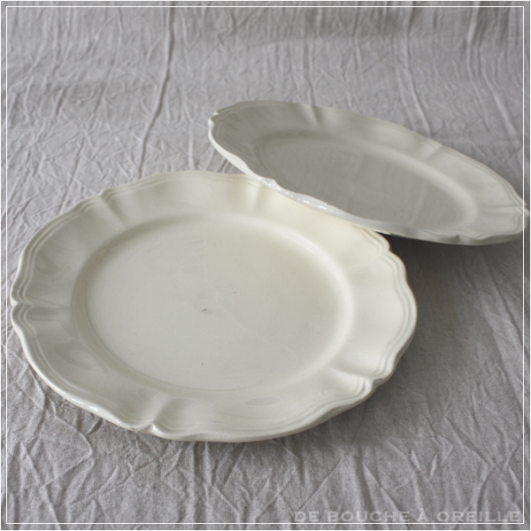 2枚セット D・サルグミンヌ 花リムアイボリー25cm 2枚セット F