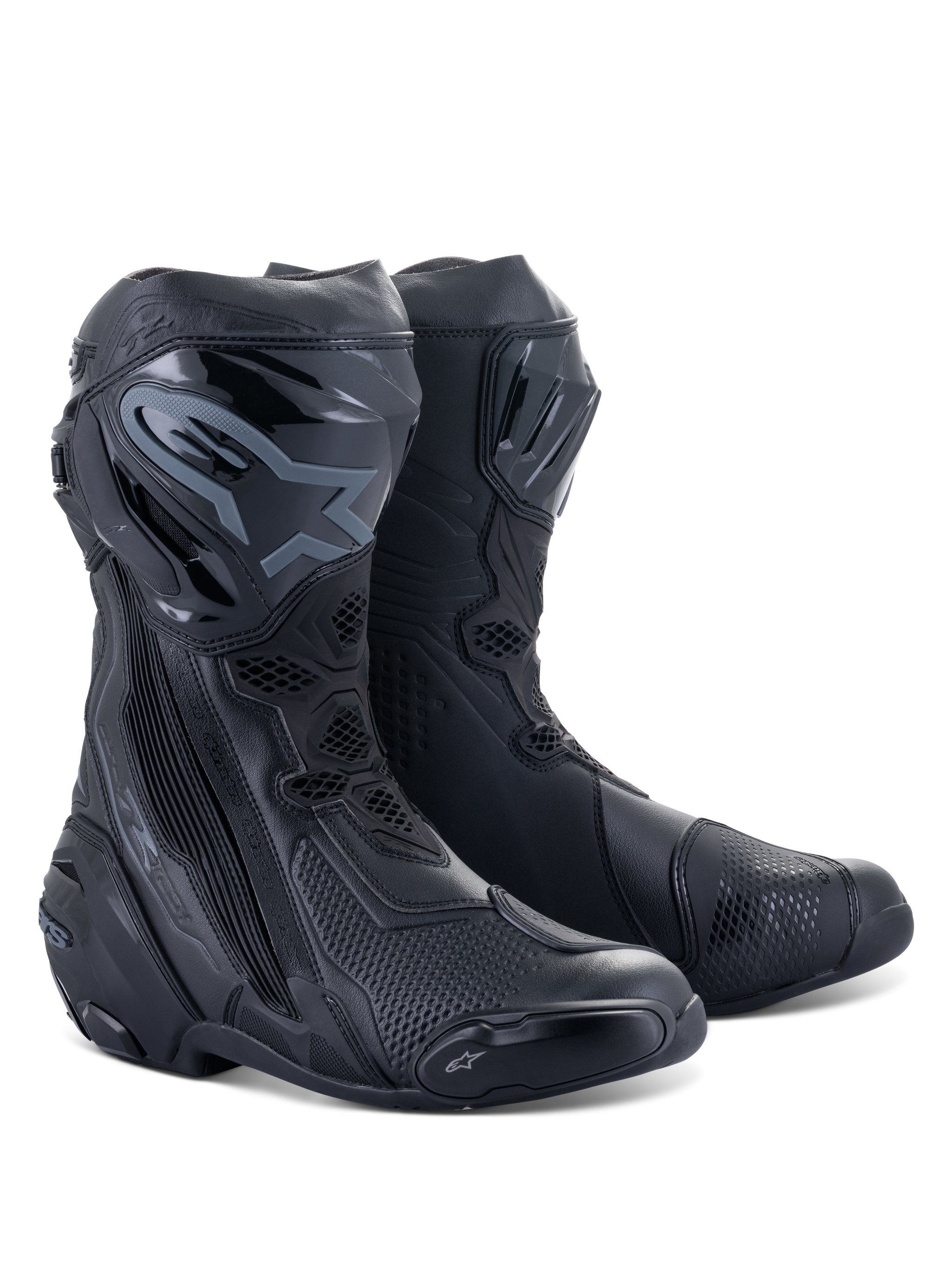 Supertech R - Black Motorcycle Boots | Alpinestars®