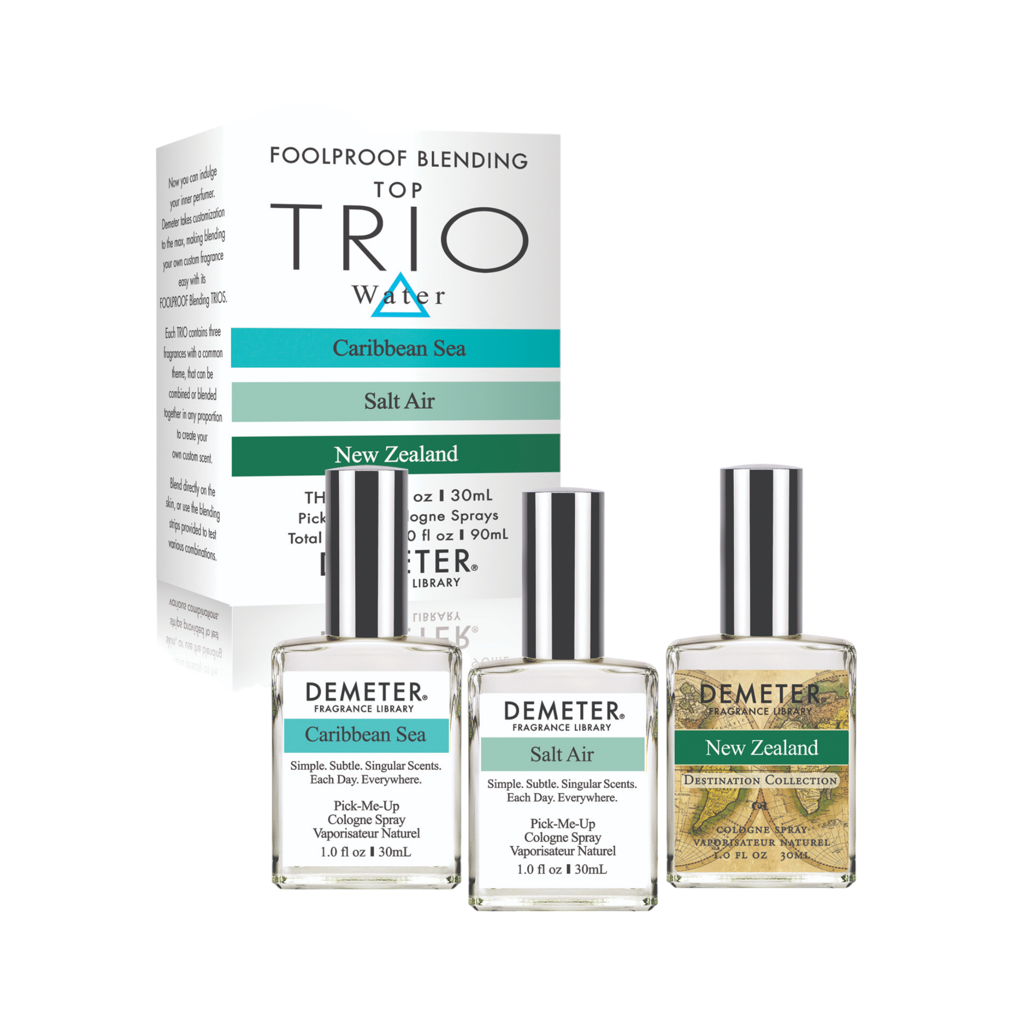 Water Cologne Spray Trio Set | Foolproof Blending – Demeter