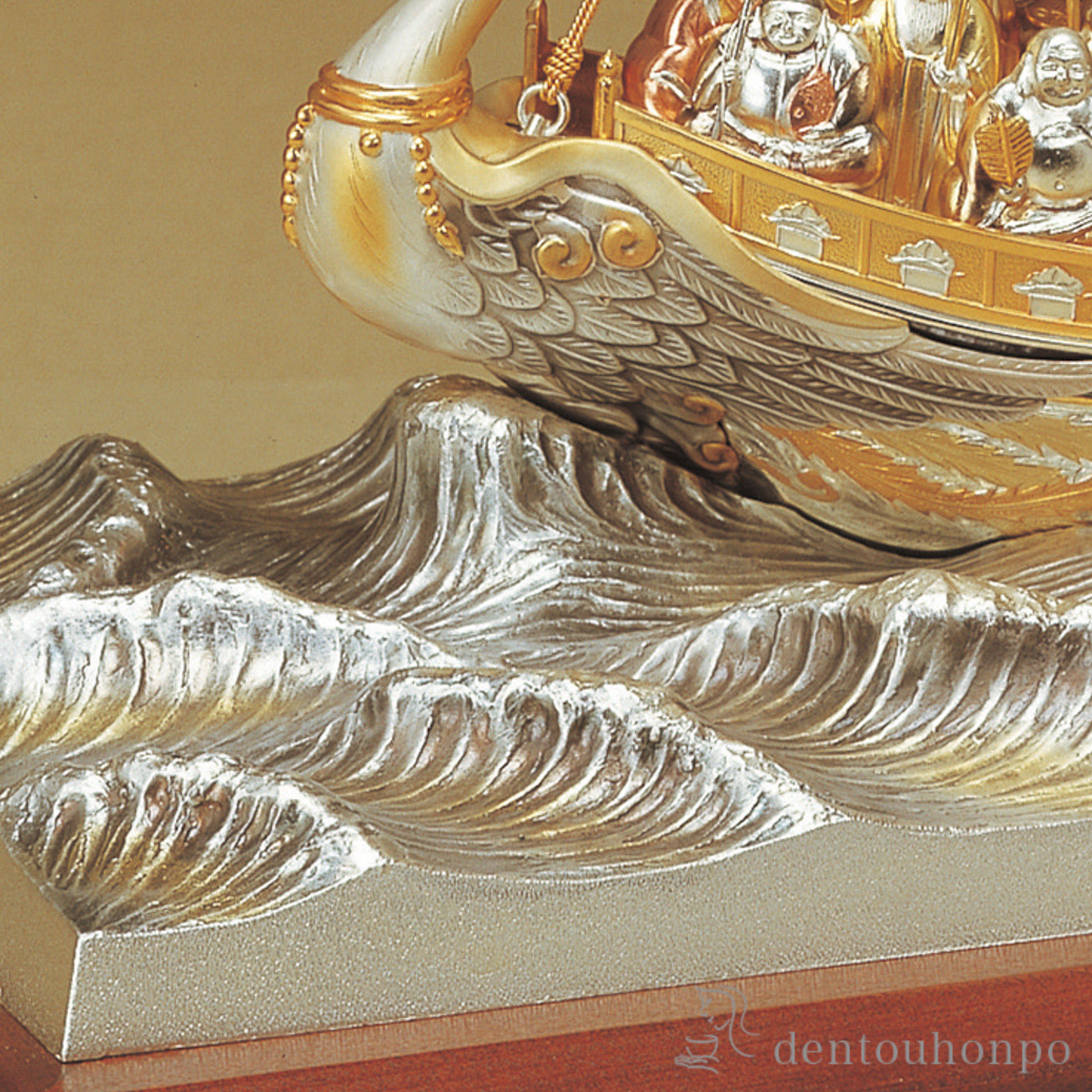 送料無料】 銀製 宝船 七福神 B 205g / 武比古 置物 七福神 恵比寿