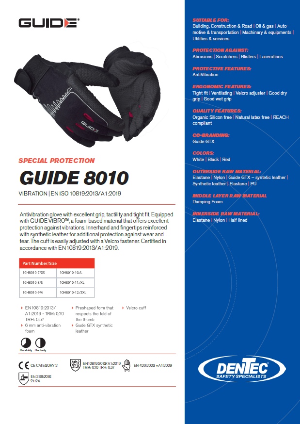 GUIDE 8010 SHOCK ABSORBER GLOVE - Dentec Safety Specialists | Canada