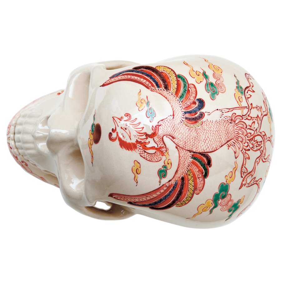 九谷焼SKULL～髑髏～ スカル大 鳳凰の図 - 九谷焼 髑髏 ～SKULL