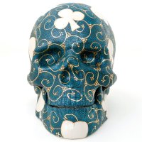 九谷焼SKULL～髑髏～ スカル大 青粒 - 九谷焼 髑髏 ～SKULL～ - 伝統